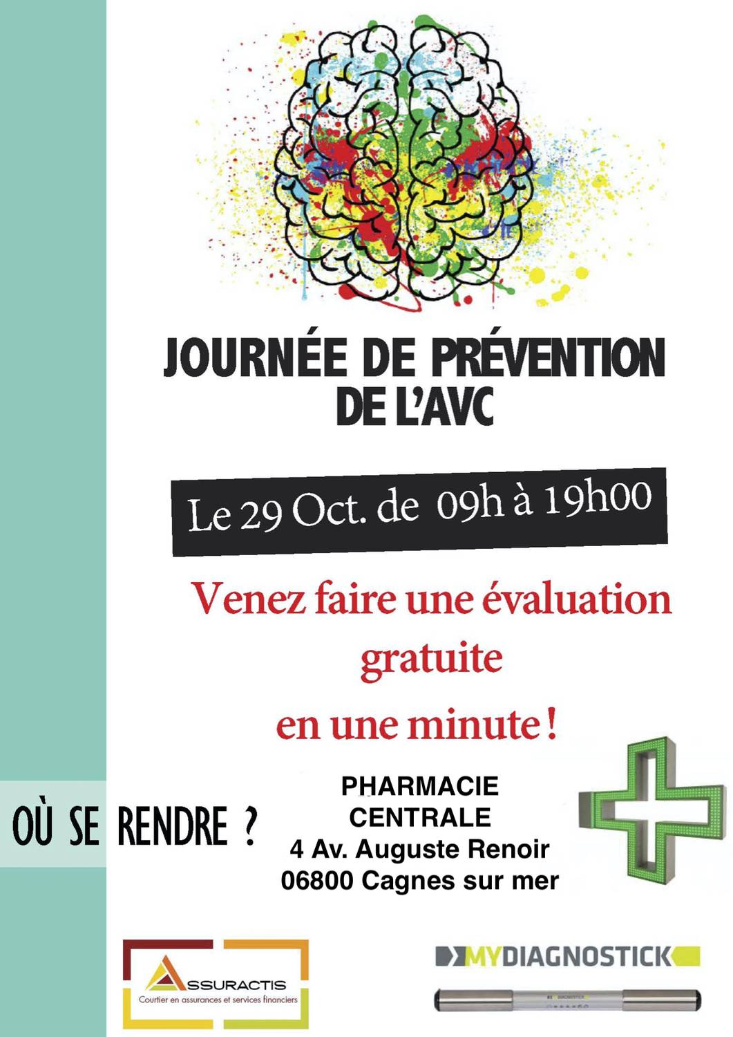 Journée mondiale de prévention de l'AVC.