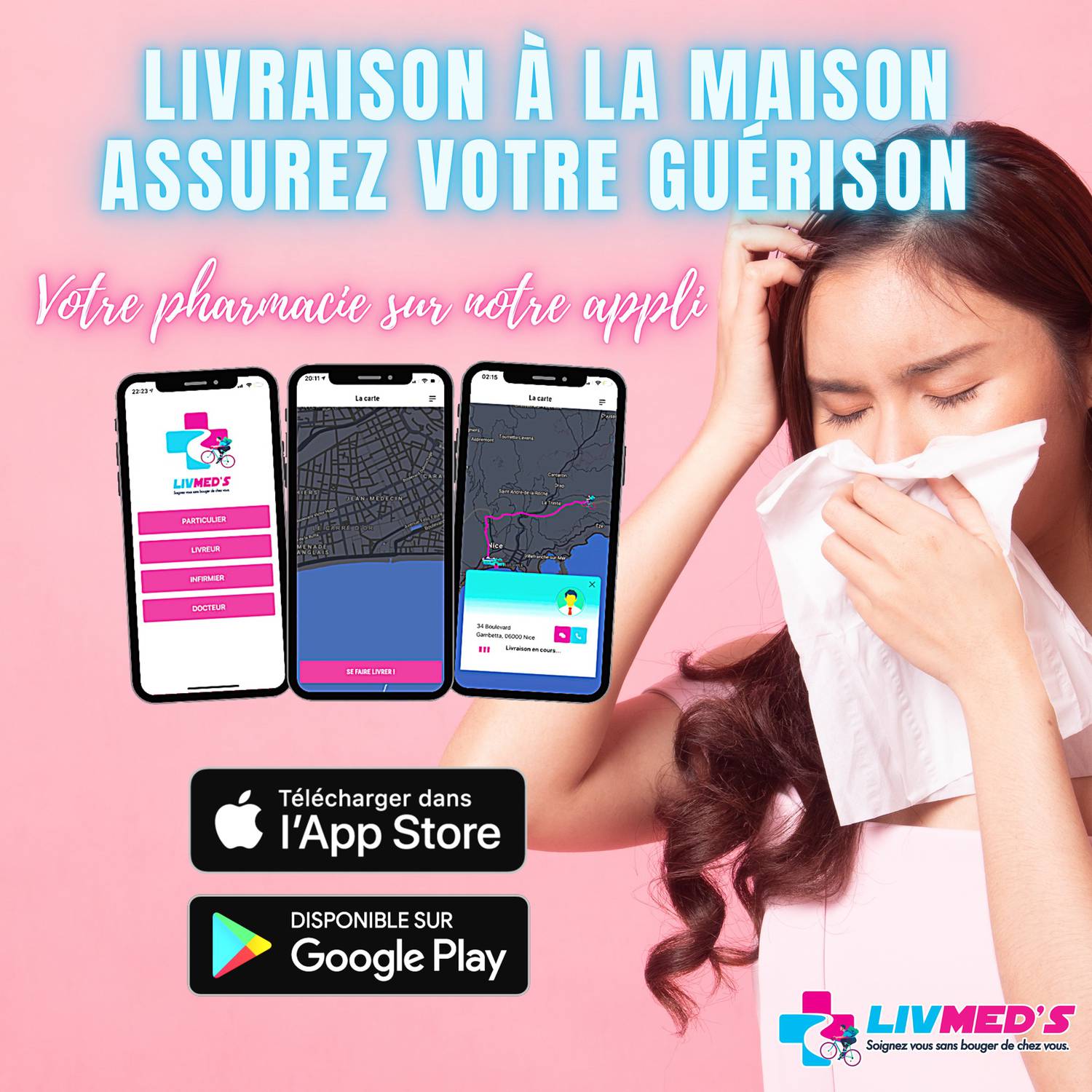 malade, application