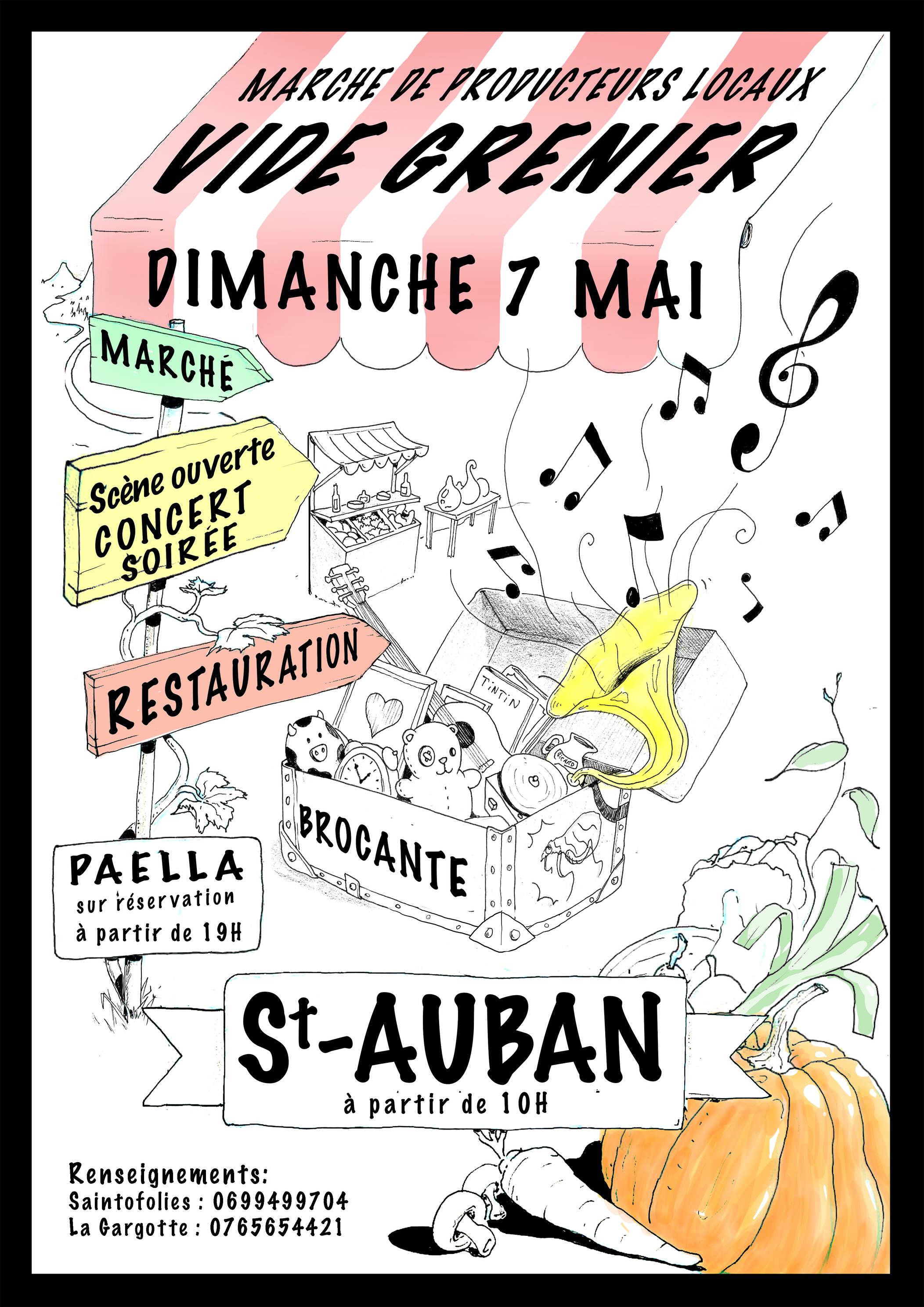 Marché de producteurs locaux, artistes, artisans, créateurs ; Vide-greniers ; Saint-Auban.