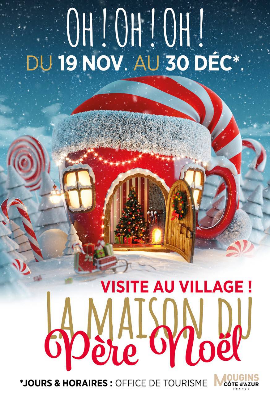 Le père Noël s'est installé à Mougins !