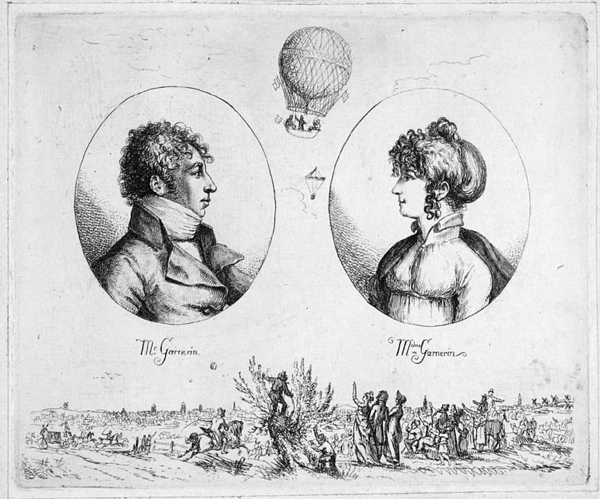 12 octobre 1799, Jeanne Labrosse est la première femme à effectuer un saut en parachute.