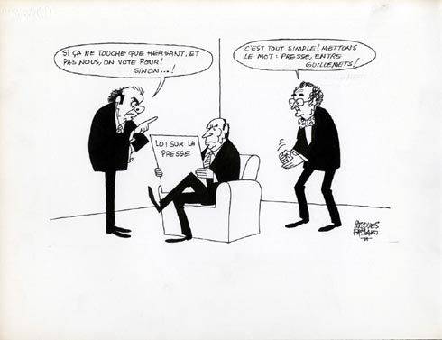 caricature Georges Marchais droit de la presse