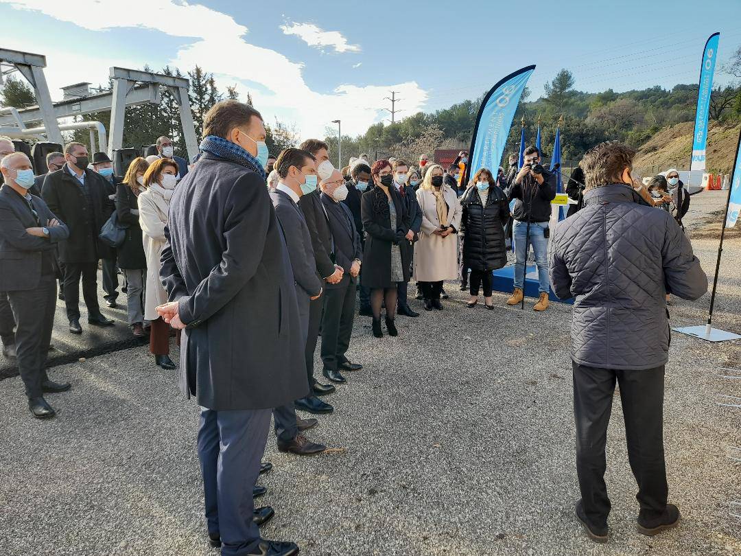 Lancement des travaux de l’échangeur de la Paoute ; Jérôme Viaud ; Philippe Tabarot ; Eric Ciotti ; Anne Frackowiak-Jacobs, Sous-préfète de Grasse ; Charles-Ange Ginesy, Président du Conseil Départemental ; Dominique Estrosi Sassone, Sénateur des Alpes-Maritimes,