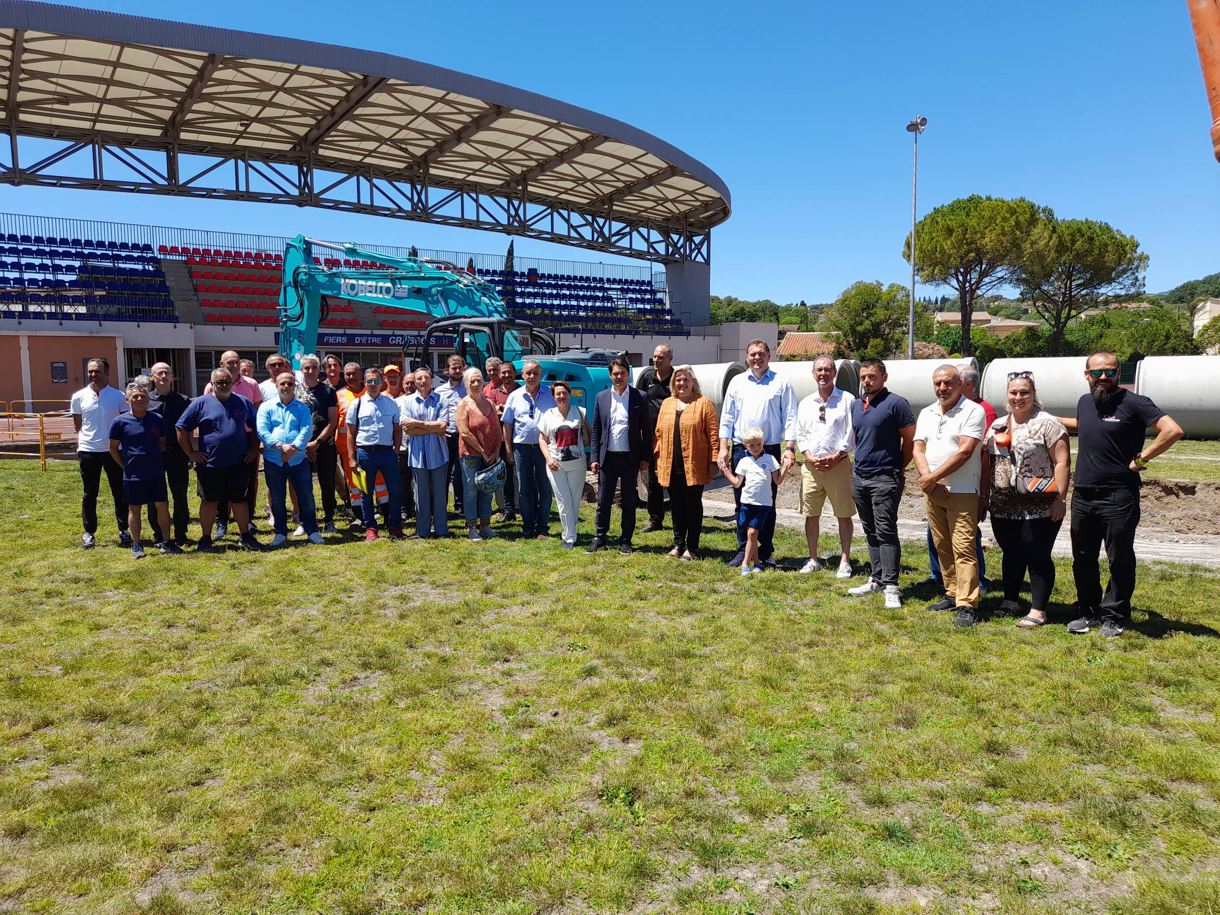 1er coup de pelle ; Grasse ; Stade Perdigon ; Jérôme Viaud ; Rugby ;