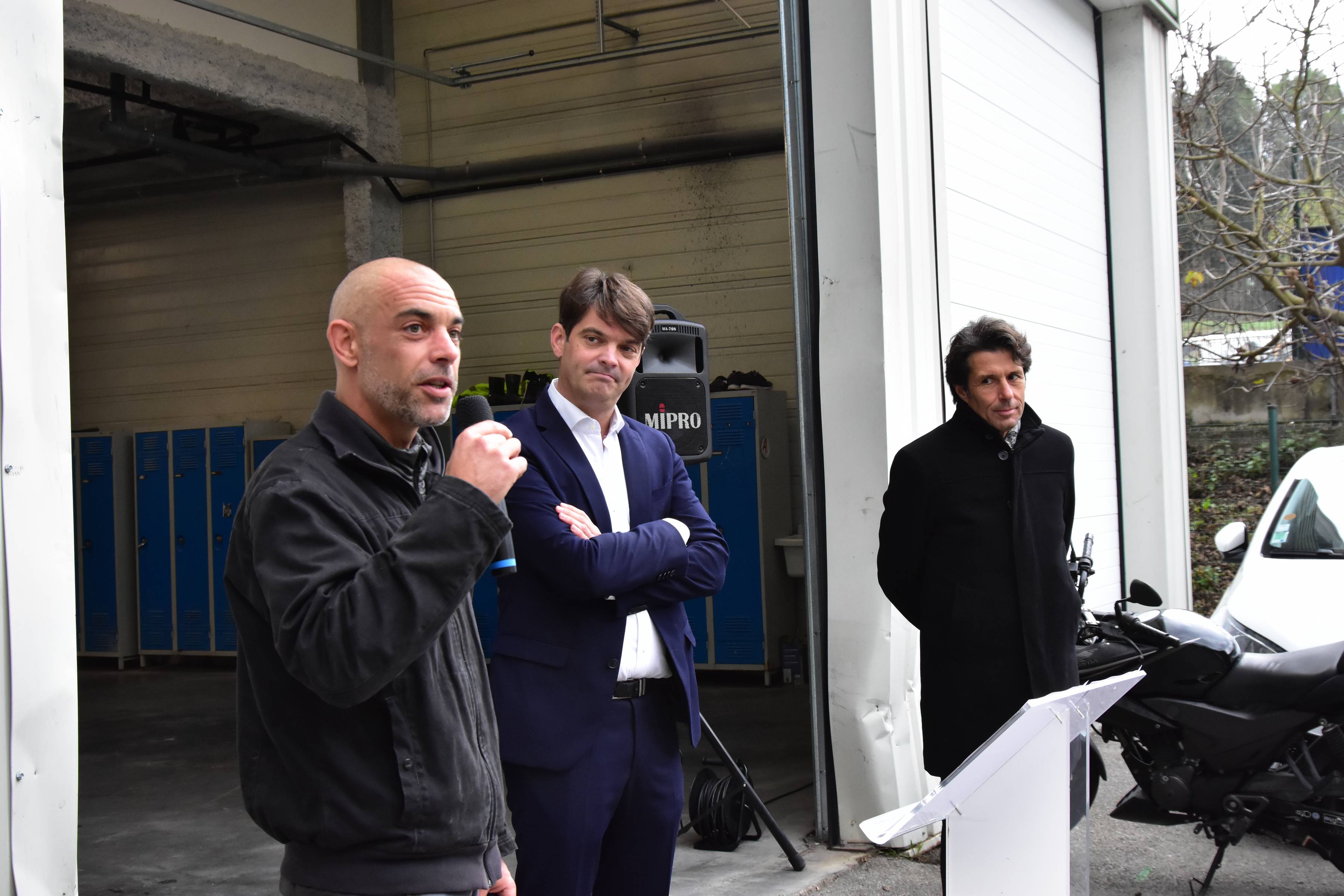 Réception des travaux d’extension ; Centre Technique Intercommunal du Pays de Grasse ; Jérôme Viaud ; Pierre Aschieri.