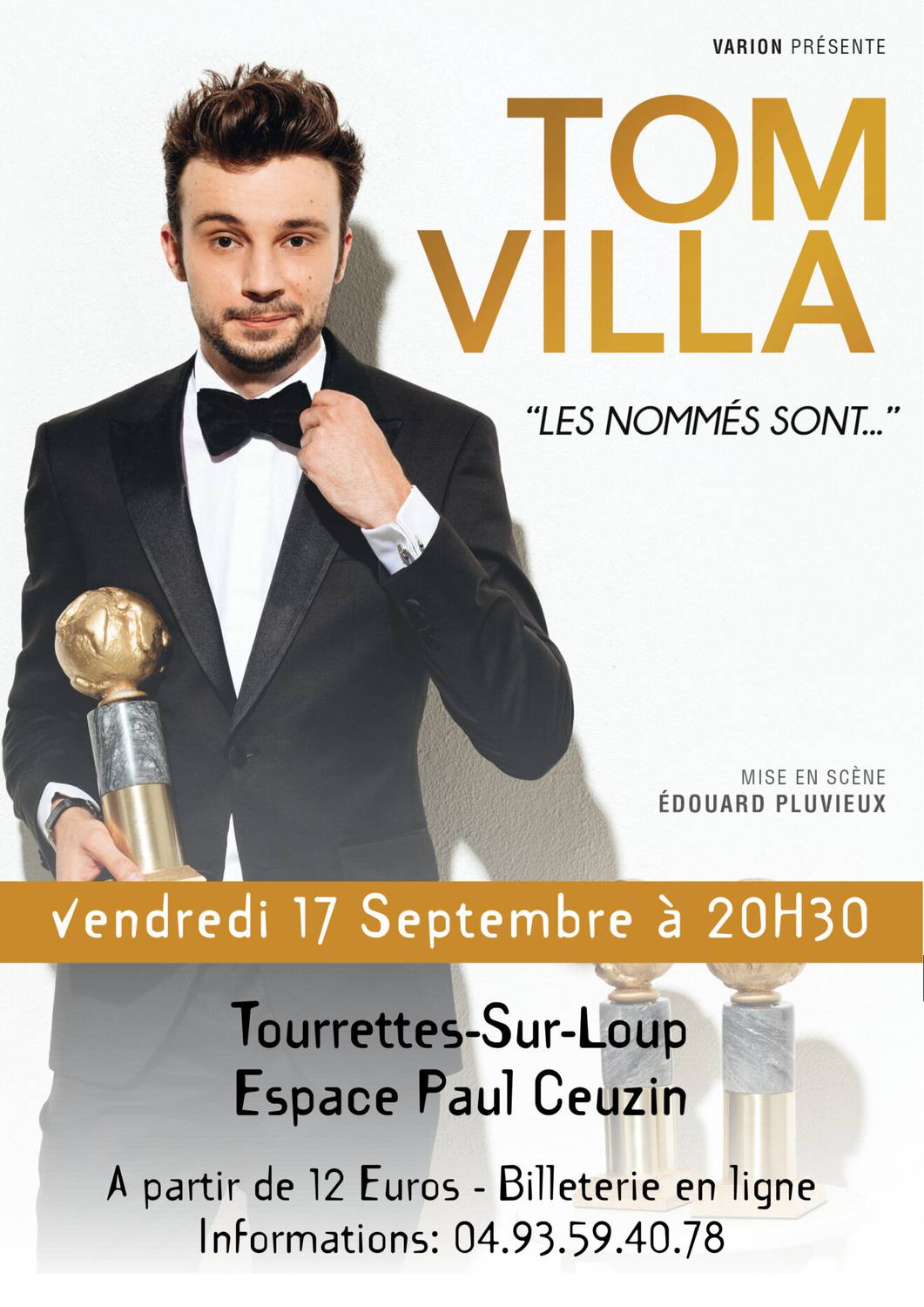 TOM VILLA; Les nommés sont... ;  Tourrettes sur Loup; spectacle.