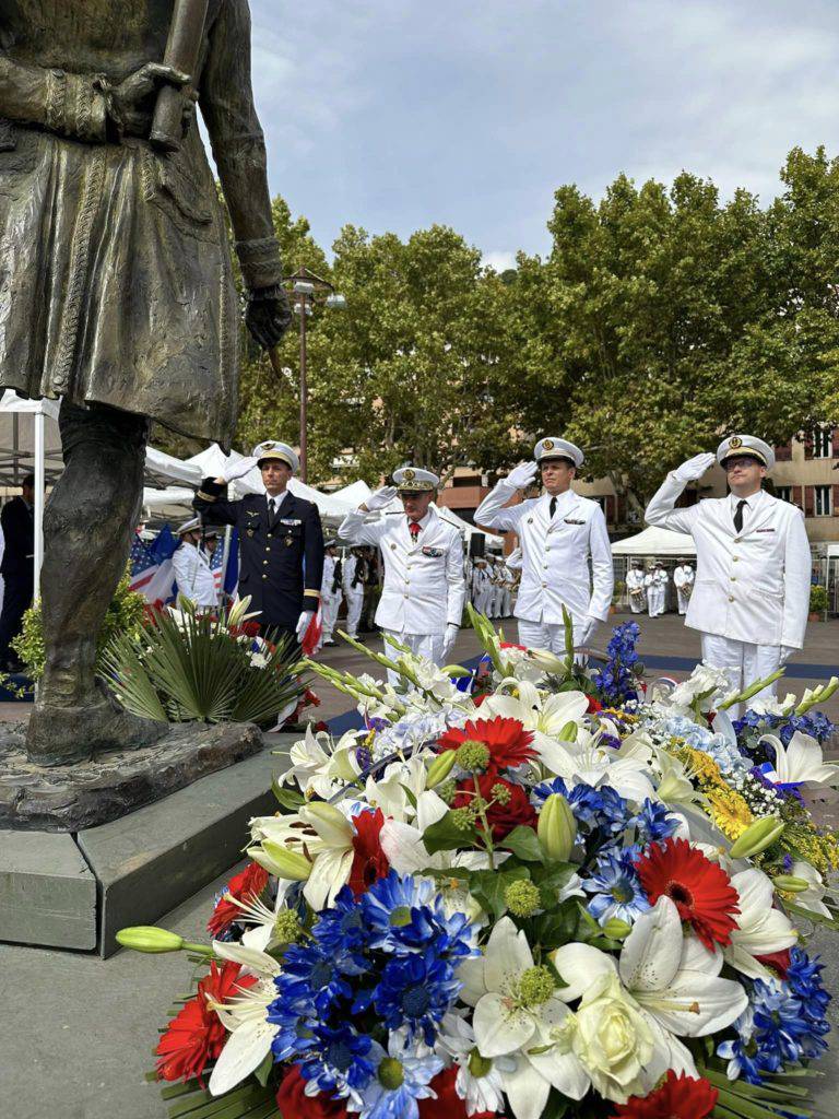 Journée de la Marine ; témoignage des liens d’amitié ; Etats-Unis d’Amérique ; Ville de Grasse ; Jérôme Viaud ; Célébration ; rear admiral britannique Thomas Graves ;François Joseph Paul de Grasse; George Washington ; Rochambeau ;  La Fayette.