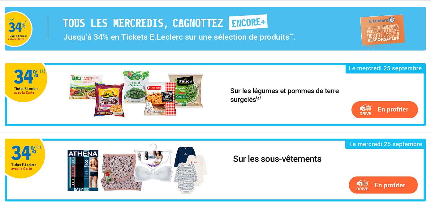 Découvrez les offres de votre magasin Leclerc ; Défendre tout ce qui compte pour vous ; Du 23 au 29 septembre 2024