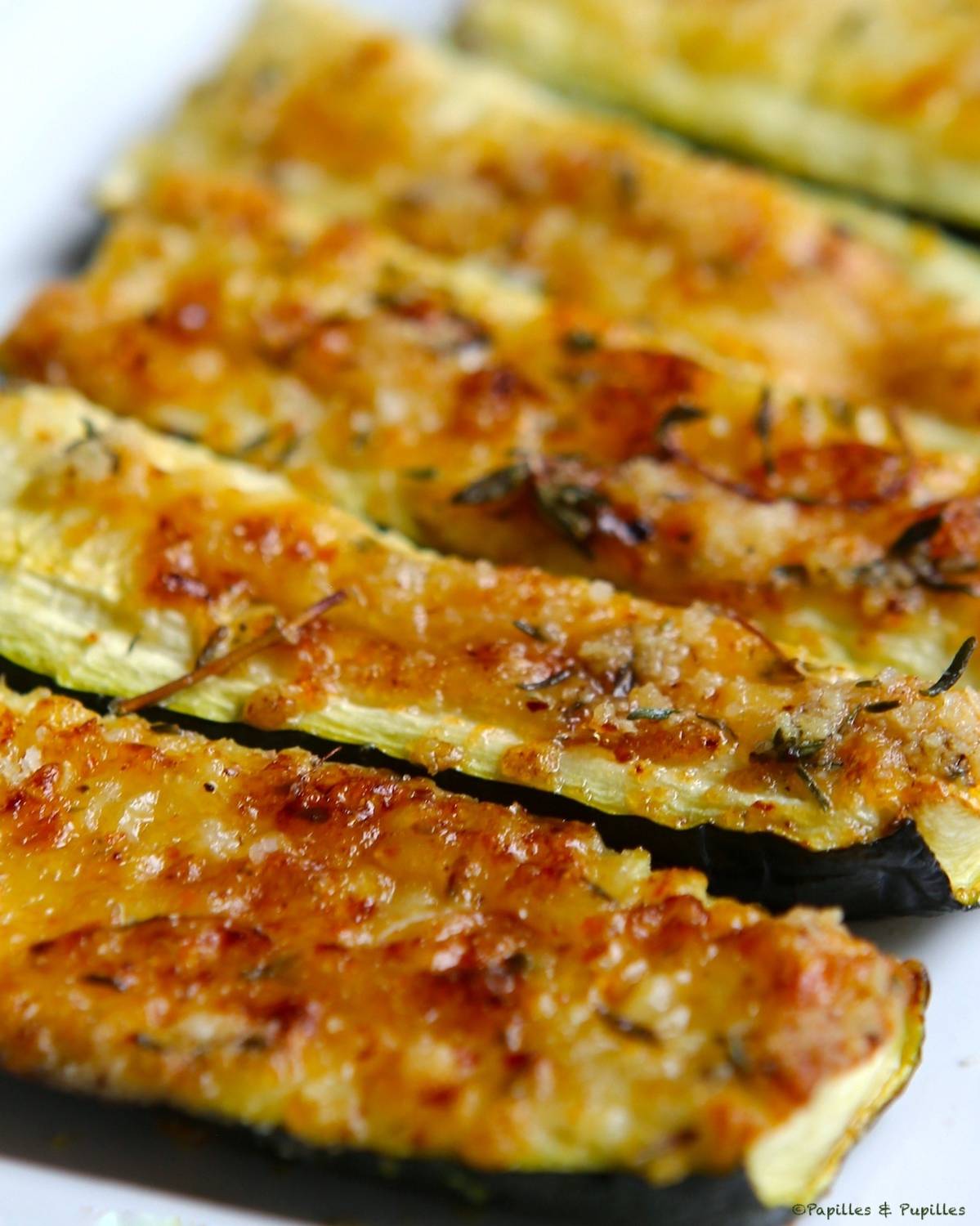 Courgettes gratinées aux câpres