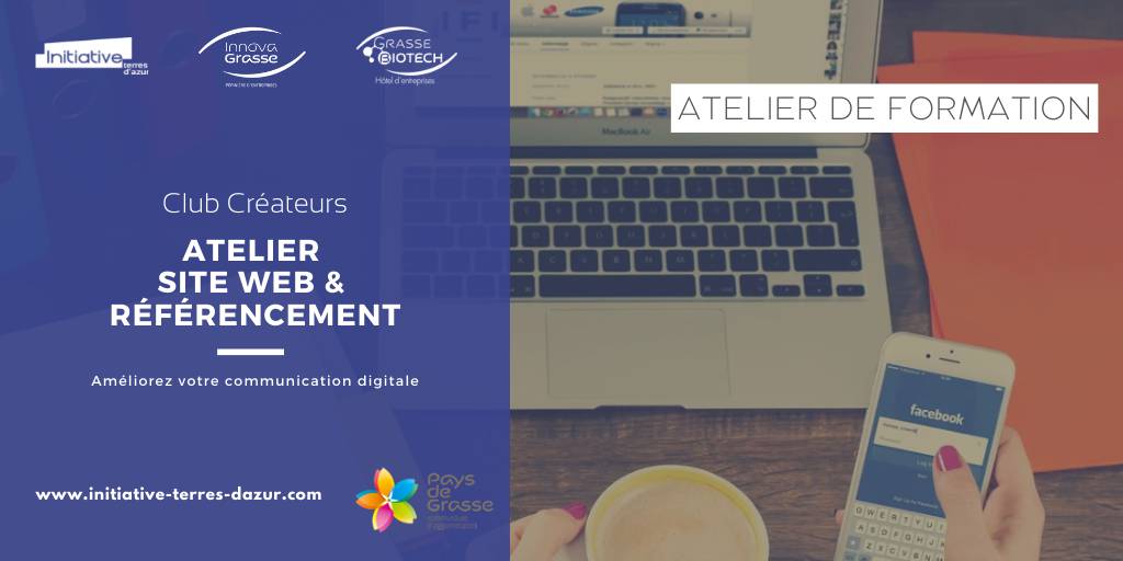 Atelier site web & référencement ; Pays de Grasse; Initiative Terres d'Azur