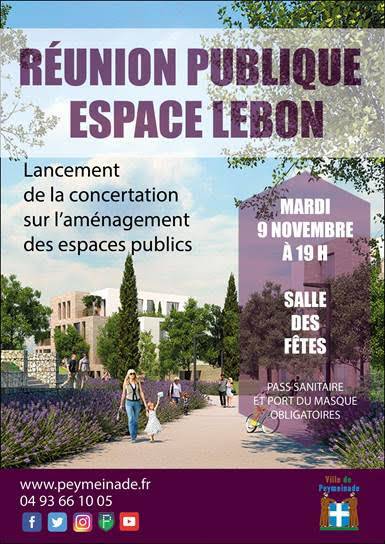 Lancement de la concertation  Sur l’aménagement des espaces publics ; Peymeinade