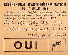 8 janvier 1961, référendum sur l'autodétermination en Algérie