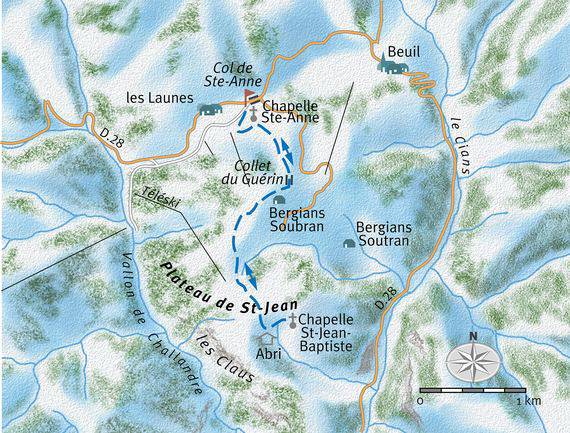 Randonnée raquettes : Plateau Saint Jean; Alpes-Maritimes