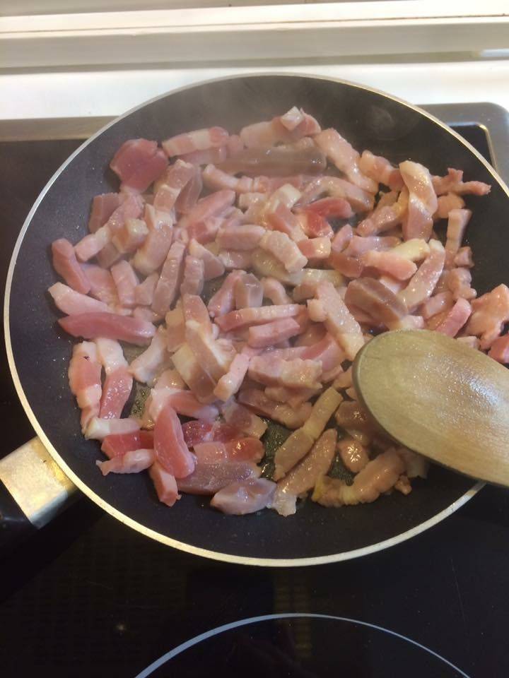 Recette : Bœuf braisé aux lardons et à la tomate