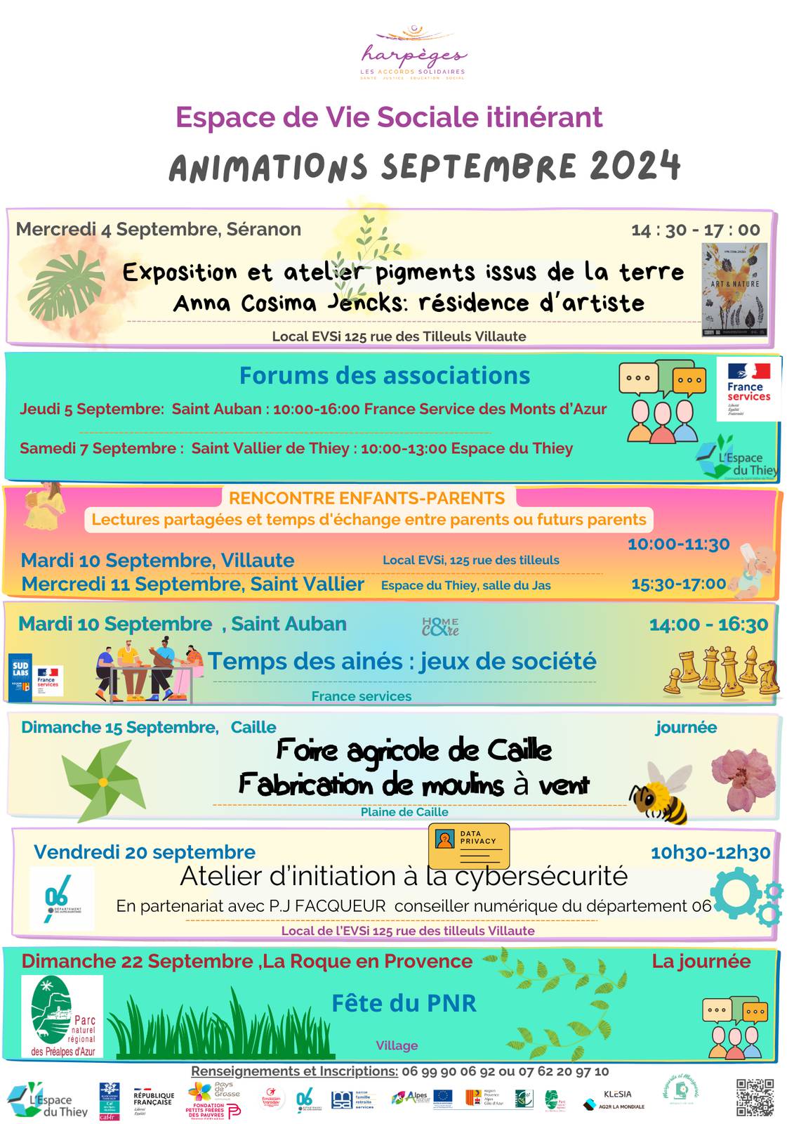 Septembre Festif et Créatif  Découvrez les Animations de l'Espace de Vie Sociale Itinérant !