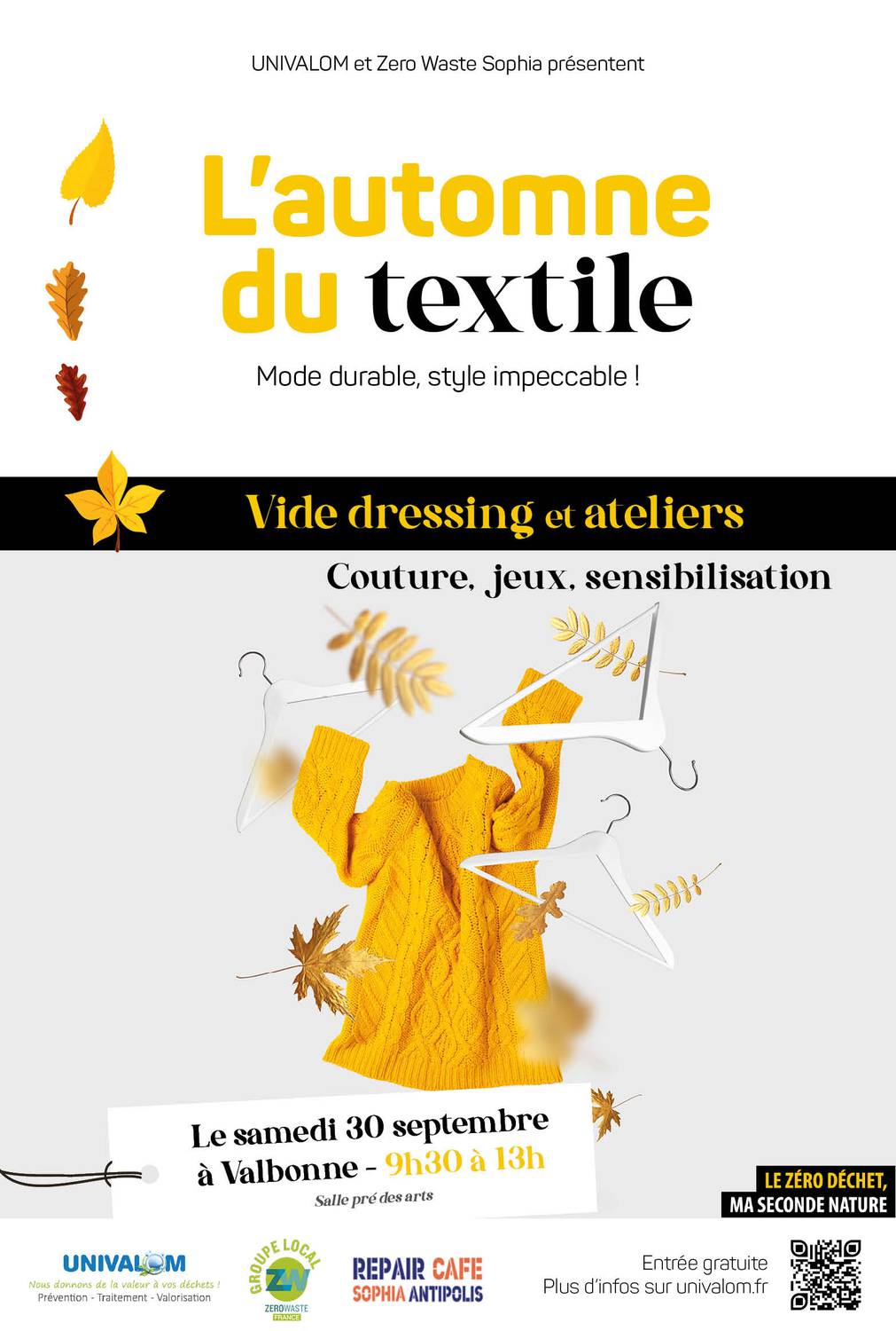 L'automne du textile ; Vide dressing ; Valbonne ; Univalom