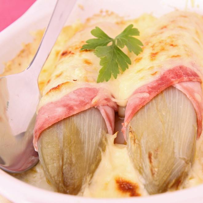 Endives au jambon allégées