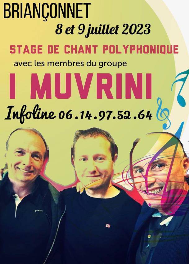 Stage de chant polyphonique ;  le chœur d'I Muvrini ; Briançonnet