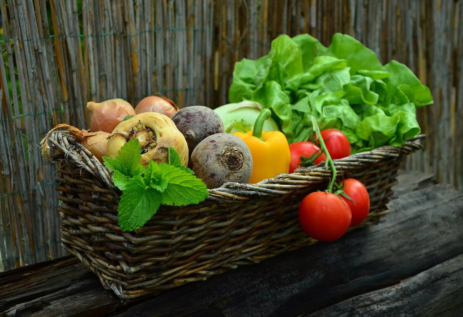 panier, légumes