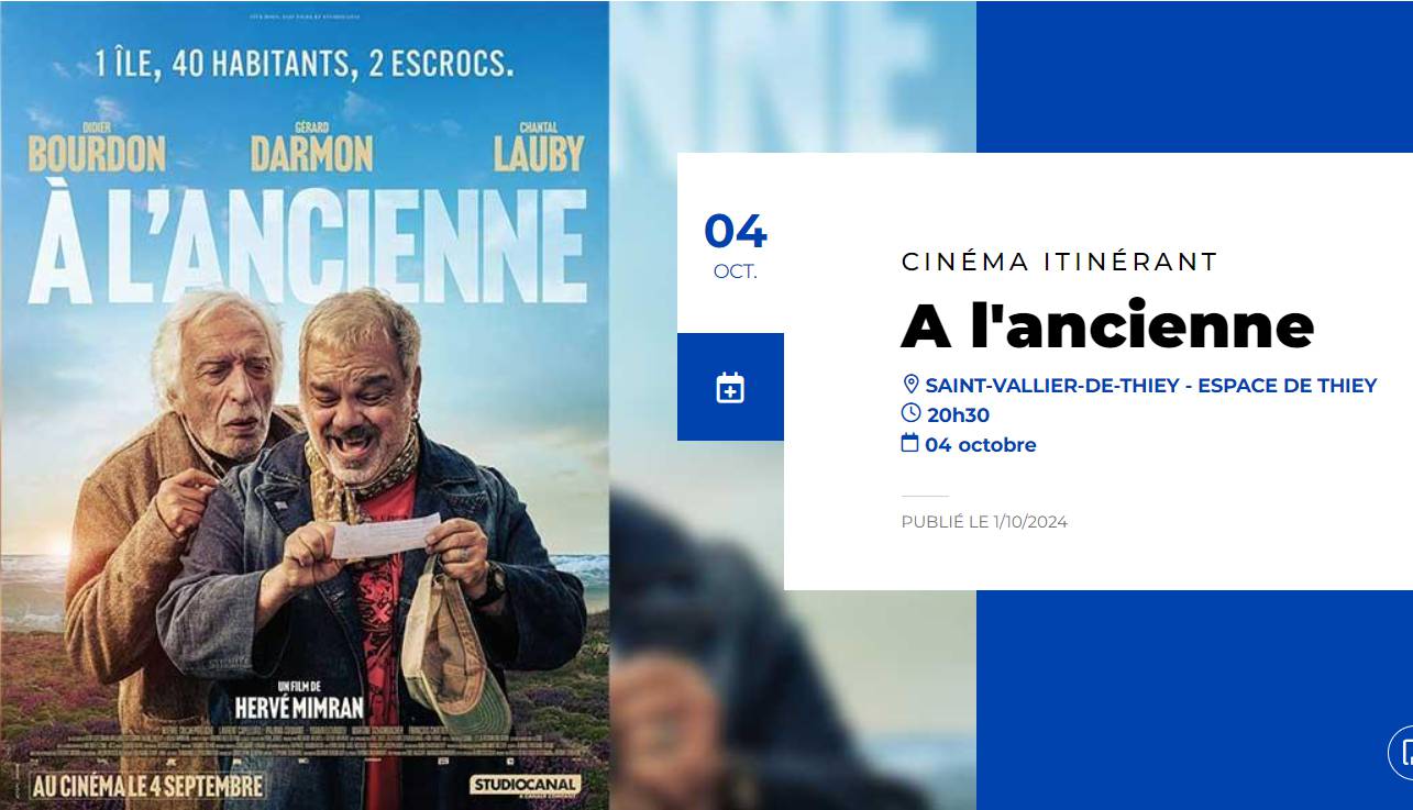 Cinéma Itinérant :   à l'ancienne ; Saint-Vallier de Thiey