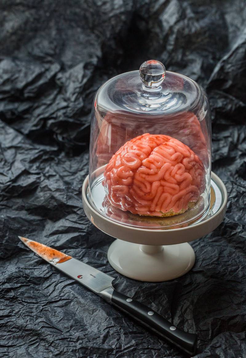 Gâteau « cerveau de zombie »