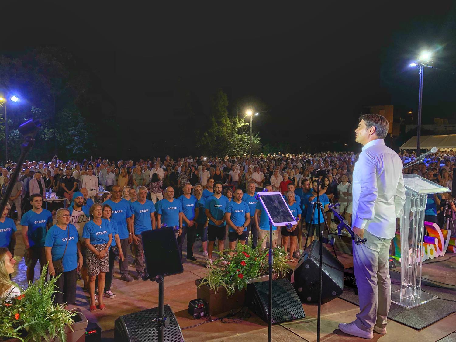 Soirée des Amis de Jérôme Viaud ; Grasse ; Jacques Chibois ; Centre Leclerc ; dîner provençal ; soirée d’été ; Tradition ; animation musicale.