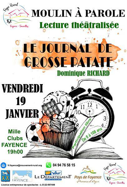 Le journal de Grosse Patate Lecture théâtralisée