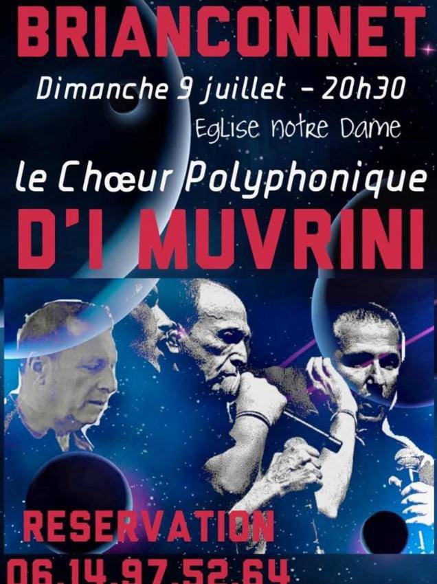 Le Chœur Polyphonique d'I Muvrini ; En concert ; Briançonnet; Alain Bernardini ; Jean François Luciani ;  Stéphane Mangiantini ; Thierry Cristoforo