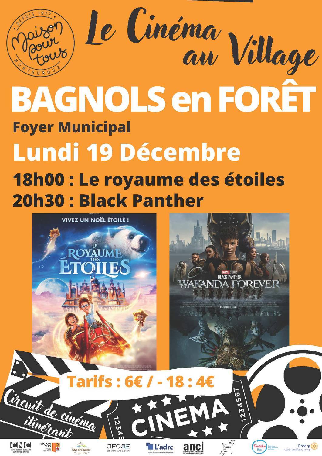 Cinéma au village ; Bagnols en forêt ; Le nouveau jouet - Mascarade.