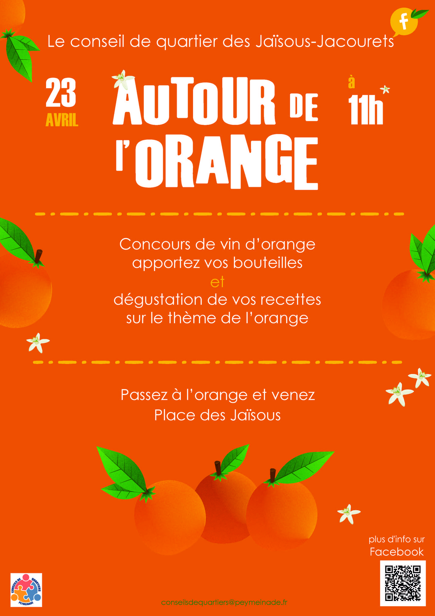 Autour de l'Orange ; Peymeinade ; Conseil de quartier des Jaïsous-Jacourets ; animation ; Convivialité ; Concours ; Vin d'orange ; auberge espagnole