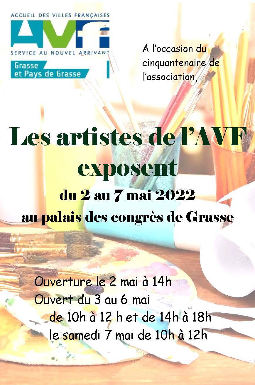 Les artstes de l'AVF Grasse et Pays de Grasse exposent