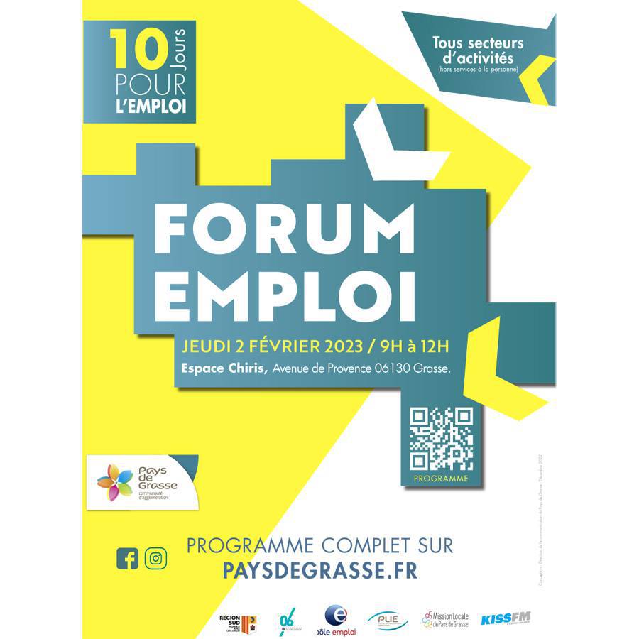 Emploi ; formation ; Jérôme Viaud ; Grasse. ; pays de Grasse ; Forum de l'emploi ;