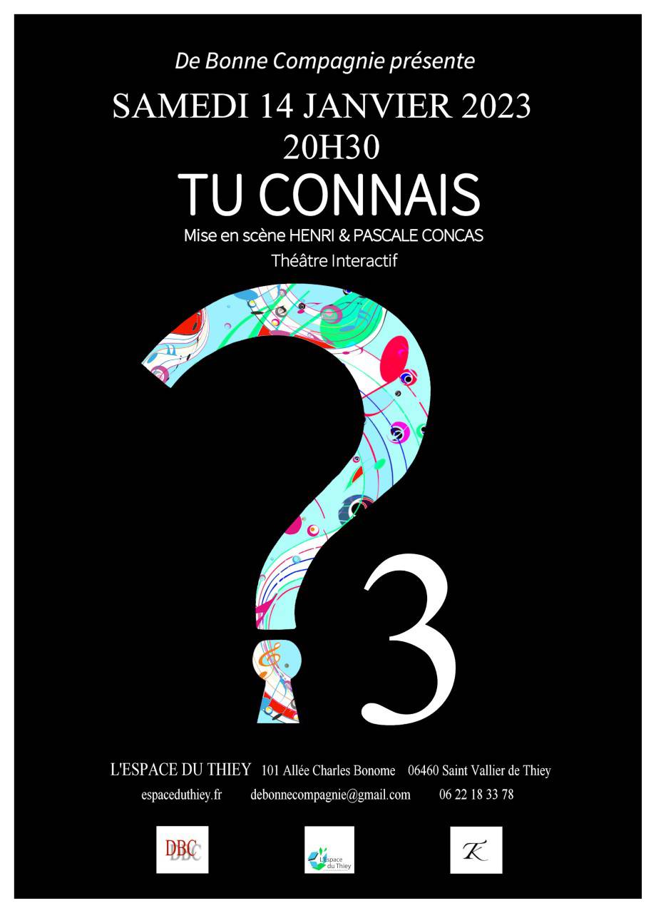 « Tu connais » ; Henri Concas ; spectacle ; Théâtre ; Saint-Vallier de Thiey