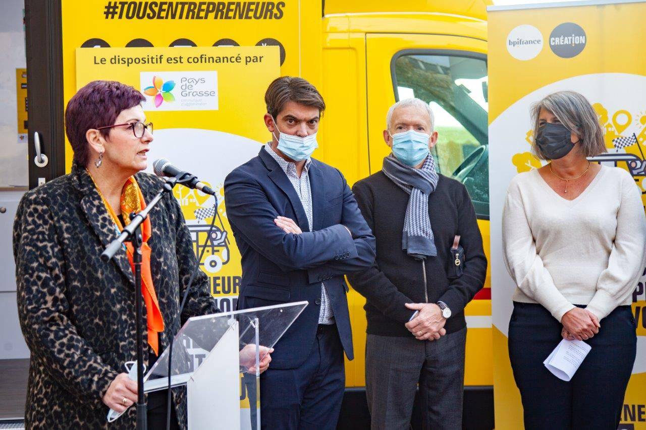 Pour entreprendre, prenez le bus ! Entreprenariat; BPI France; Pays de Grasse; Jérôme Viaud;